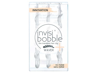 invisibobble Waver Plus Crystal Clear - Заколка для волос с подвесом 3шт