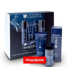 Janssen Cosmetics Men Set Moisture & Energy - Набор для мужчин "Увлажнение и энергия" 50мл + 15мл + 30гр