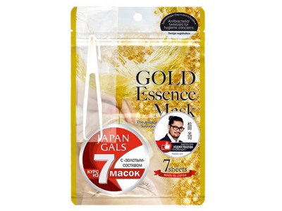 Japan Gals Gold Essence Mask - Набор масок для лица с Золотом 7шт
