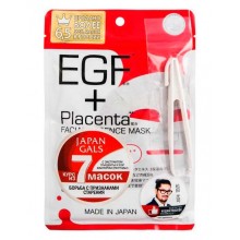 Japan Gals Placenta + EGF Mask - Набор тканевых масок с Плацентой и EGF-Фактором 7шт