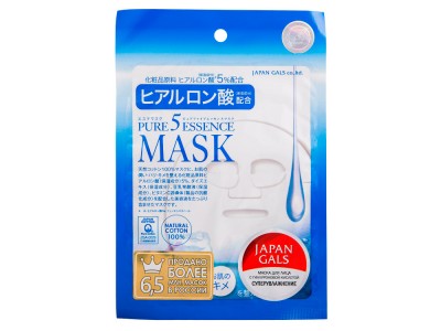 Japan Gals Pure 5 Essence Mask - Маска с Гиалуроновой Кислотой 1шт