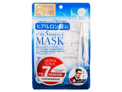 Japan Gals Pure 5 Essence Mask - Набор масок с Гиалуроновой Кислотой 7шт