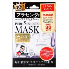 Japan Gals Pure 5 Essence Mask - Набор масок с Экстрактом Плаценты 30шт