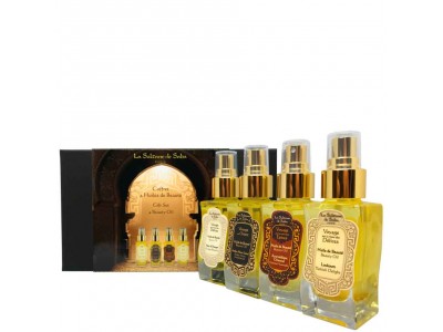 La Sultane de Saba Gift Set 4 Beauty Oil - Набор масел КРАСОТА ТЕЛА (Масло для тела Амбра/Мускус/Сантал + Масло для тела Апельсиновые цветы + Масло для тела Аюрведа + Масло для тела Лукум) 50 + 50 + 50 + 50мл
