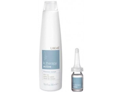 Lakme k.therapy Active Pack - Набор средств от выпадения волос (Шампунь + Ампулы) 300 + 8 х 6мл