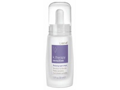 Lakme k.therapy Sensitive Relaxing Night Drops Hair&Scalp - Ночное успокаивающее средство для чувствит. кожи головы и волос 30мл