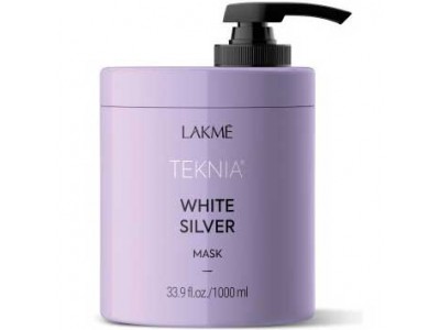 Lakme Teknia White Silver Mask - Тонирующая маска для нейтрализации желтого оттенка волос 1000мл