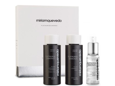 Miriamquevedo Platinum & Diamonds Global Rejuvenation Set - Набор-люкс для ультраобъема и блеска волос (Шампунь + маска-люкс + спрей-люкс) 2 х 100мл + 50мл