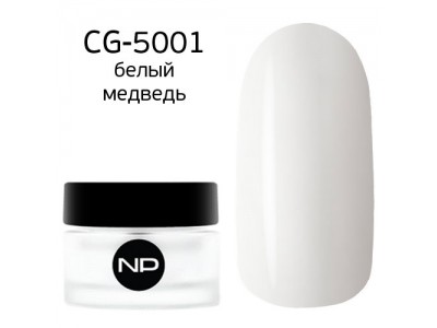 nano professional Gel - Гель классический цветной CG-5001 белый медведь 5мл