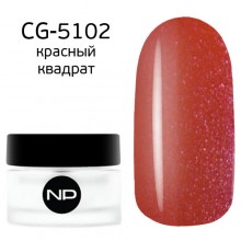 nano professional Gel - Гель классический цветной CG-5102 красный квадрат 5мл