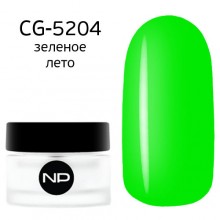 nano professional Gel - Гель классический цветной CG-5204 зеленое лето 5мл