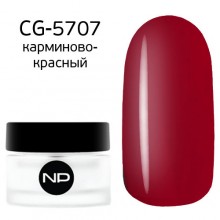 nano professional Gel - Гель классический цветной CG-5707 карминово-красный 5мл