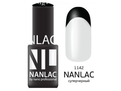 nano professional Nanlac - Гель-лак линия улыбки NL 1142 суперчёрный 6мл