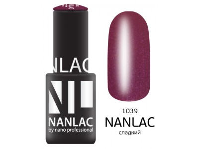 nano professional Nanlac - Гель-лак Мерцающая эмаль NL 1039 сладкий 6мл