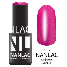nano professional Nanlac - Гель-лак Мерцающая эмаль NL 2117 конфетная малина 6мл