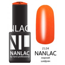 nano professional Nanlac  - Гель-лак Мерцающая эмаль NL 2124 жаркий шафран 6мл