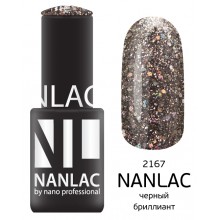 nano professional Nanlac - Гель-лак Металлик NL 2167 черный бриллиант 6мл