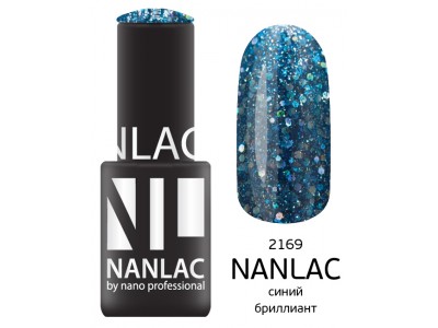 nano professional Nanlac - Гель-лак Металлик NL 2169 синий бриллиант 6мл