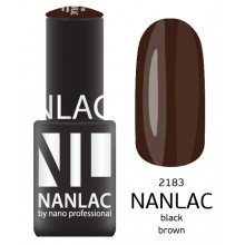 nano professional Nanlac - Гель-лак NL 2183 Black Brown 6мл