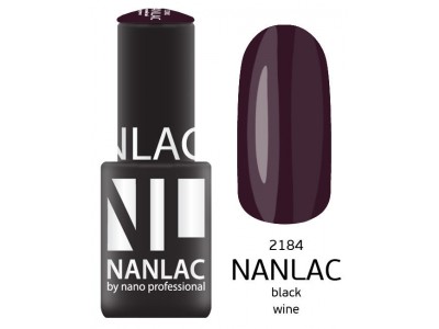 nano professional Nanlac - Гель-лак NL 2184 Black Wine 6мл