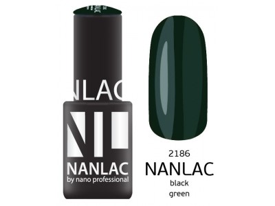 nano professional Nanlac - Гель-лак NL 2186 Black Green 6мл