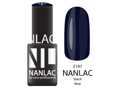 nano professional Nanlac - Гель-лак NL 2187 Black Blue 6мл