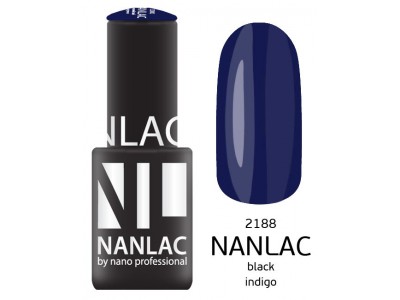 nano professional Nanlac - Гель-лак NL 2188 Black Indigo 6мл