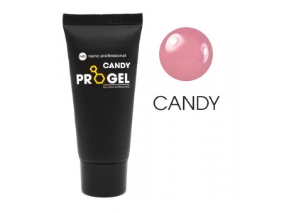 nano professional Progel Candy - Гель для моделирования ногтей Холодный Нежно-розовый 30мл