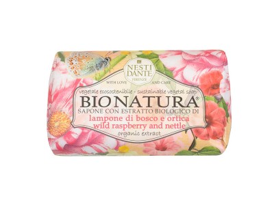 Nesti Dante Bionatura Wild Raspberry & Nettle - Мыло Малина и Крапива (очищение и расслабление) 250мл