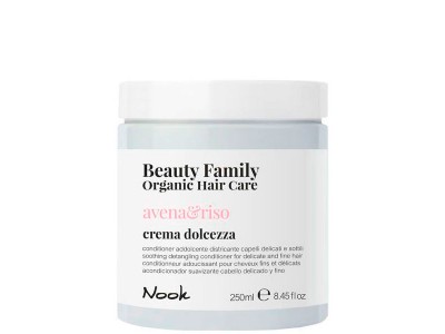Nook Beauty Family Avena & Riso Crema - Крем-кондиционер успокаивающий для ломких и тонких волос 250мл