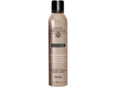 Nook Magic Arganoil Restructuring Fixing Mousse - Восстанавливающий мусс для укладки волос средней фиксации "Магия Арганы" 250мл