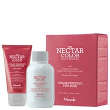 Nook The Nectar Color Preserve Kit Fine - Кондиционер + Шампунь для ухода за окрашенными Тонкими волосами 50 + 100мл