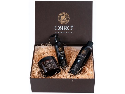ORRO Holiday Set Blonder - Подарочный набор для Светлых волос (Шампунь + Маска + Серебрянный шёлк) 250 + 250 + 150мл