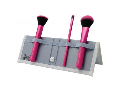Royal & Langnickel Moda Complexion Perfection Set Pink - Набор кистей для макияжа лица в чехле Розовый 3шт