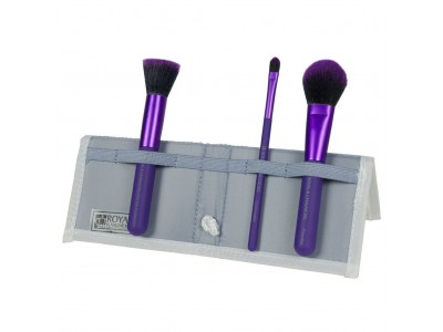 Royal & Langnickel Moda Complexion Perfection Set Purple - Набор кистей для макияжа лица в чехле Фиолетовый 3шт