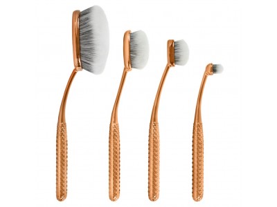 Royal & Langnickel Moda Metallics Face Perfecting Kit - Набор кистей-щеток для макияжа 4шт
