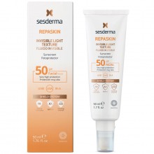 Sesderma Repaskin Invisible Light Texture Facial sunscreen SPF50 - Средство солнцезащитное сверхлегкое для лица СЗФ50, 50мл
