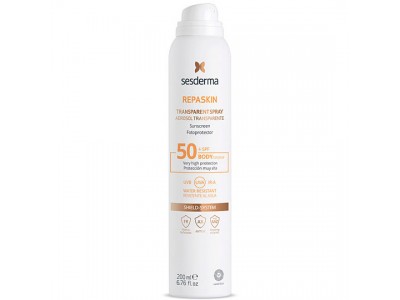 Sesderma Repaskin transparent spray SPF 50 - Солнцезащитный прозрачный спрей СЗФ 50, 200мл