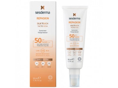 Sesderma Repaskin Silk Touch Facial Sunscreen SPF 50 - Солнцезащитное средство с нежностью шелка для лица СЗФ 50,50мл