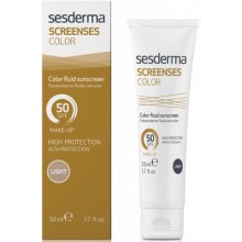 Sesderma Screenses Color Fluid sunscreen SPF 50 Light - Солнцезащитное тональное средство (Светлый тон) СЗФ 50, 50мл