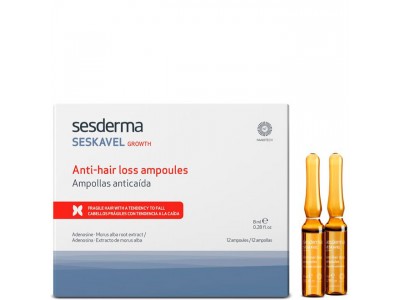 Sesderma Seskavel Anti-hair loss ampoules - Средство в ампулах от выпадения волос 12 х 8мл