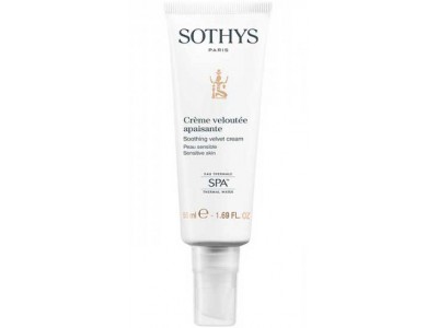 Sothys Sensitive Soothing velvet cream - Успокаивающий Крем для чувствительной кожи (Нормальная и Сухая) 50мл