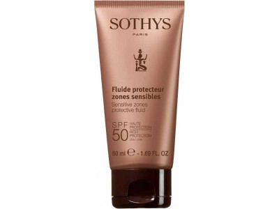 Sothys Sun Care Sensitive zones protective fluid SPF50 - Флюид для лица и чувствительных зон тела СЗФ 50, 50мл