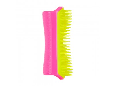 PET TEEZER Detangling & Dog Grooming Brush Pink & Yellow - Расческа для распутывания шерсти Розовый/жёлтый 63 х 150мм