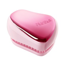 TANGLE TEEZER Compact Styler Baby Doll Pink Chrome - Щетка для волос компактная Розовый Металлик/Розовый 90 х 68 х 50мм