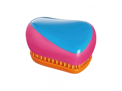 TANGLE TEEZER Compact Styler Bright - Щетка для волос компактная Голубой/Розовый 90 х 68 х 50мм