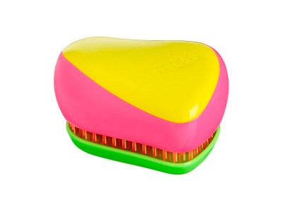 TANGLE TEEZER Compact Styler Kaleidoscope - Щётка для волос компактная Жёлтый/Розовый 90 х 68 х 50мм
