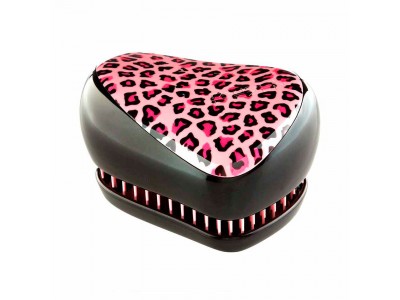 TANGLE TEEZER Compact Styler Pink Kitty - Щетка для волос компактная Леопардовый 90 х 68 х 50мм