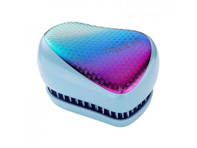 TANGLE TEEZER Compact Styler Sundowner - Щетка для волос компактная Синий/Зелёный Хром 90 х 68 х 50мм