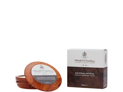 TRUEFITT & HILL Luxury Shaving Soap Sandalwood - Люкс-мыло для бритья (в деревянной чаше) 99гр